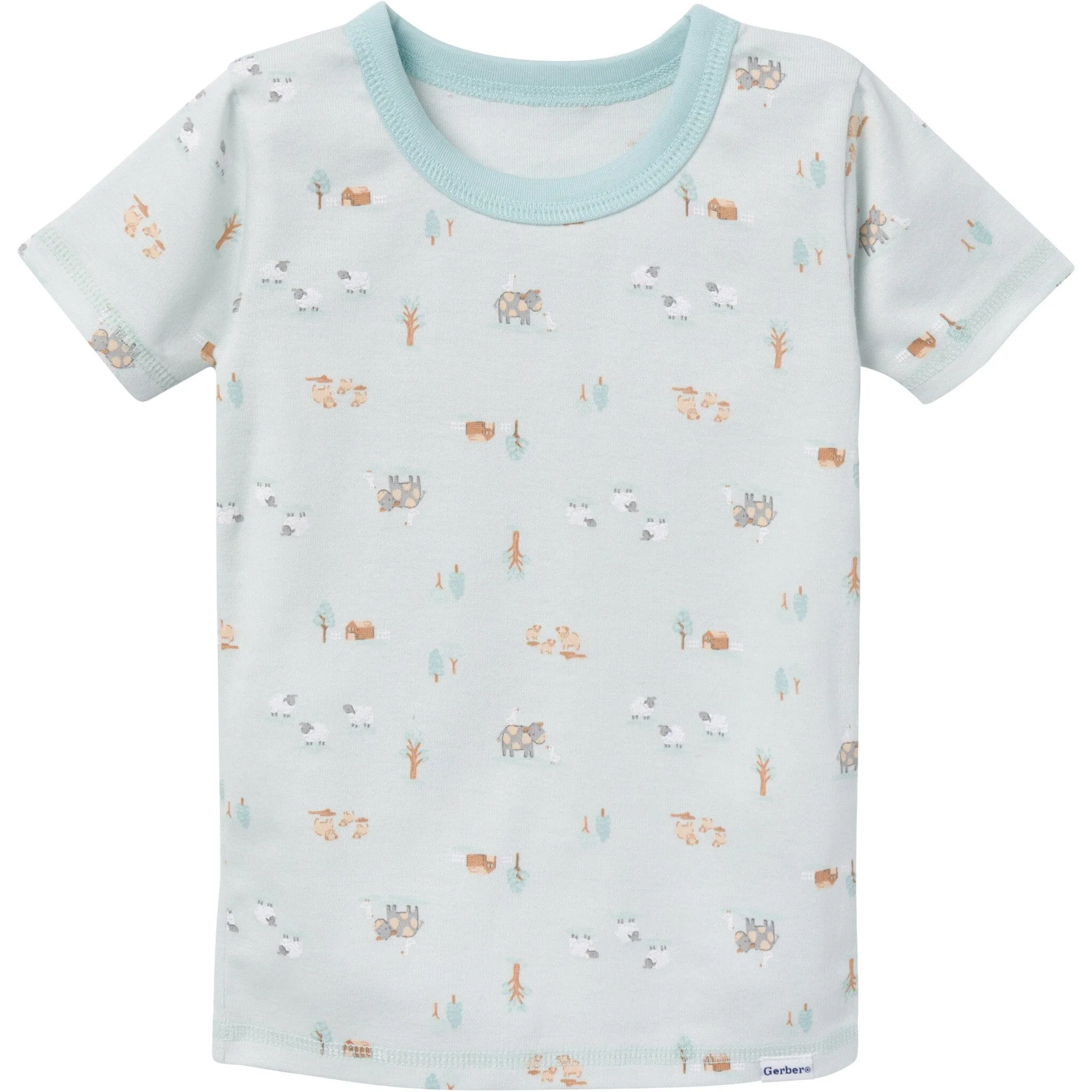 4-Piece Infant & Toddler Neutral Farm Tops and Pants Sets