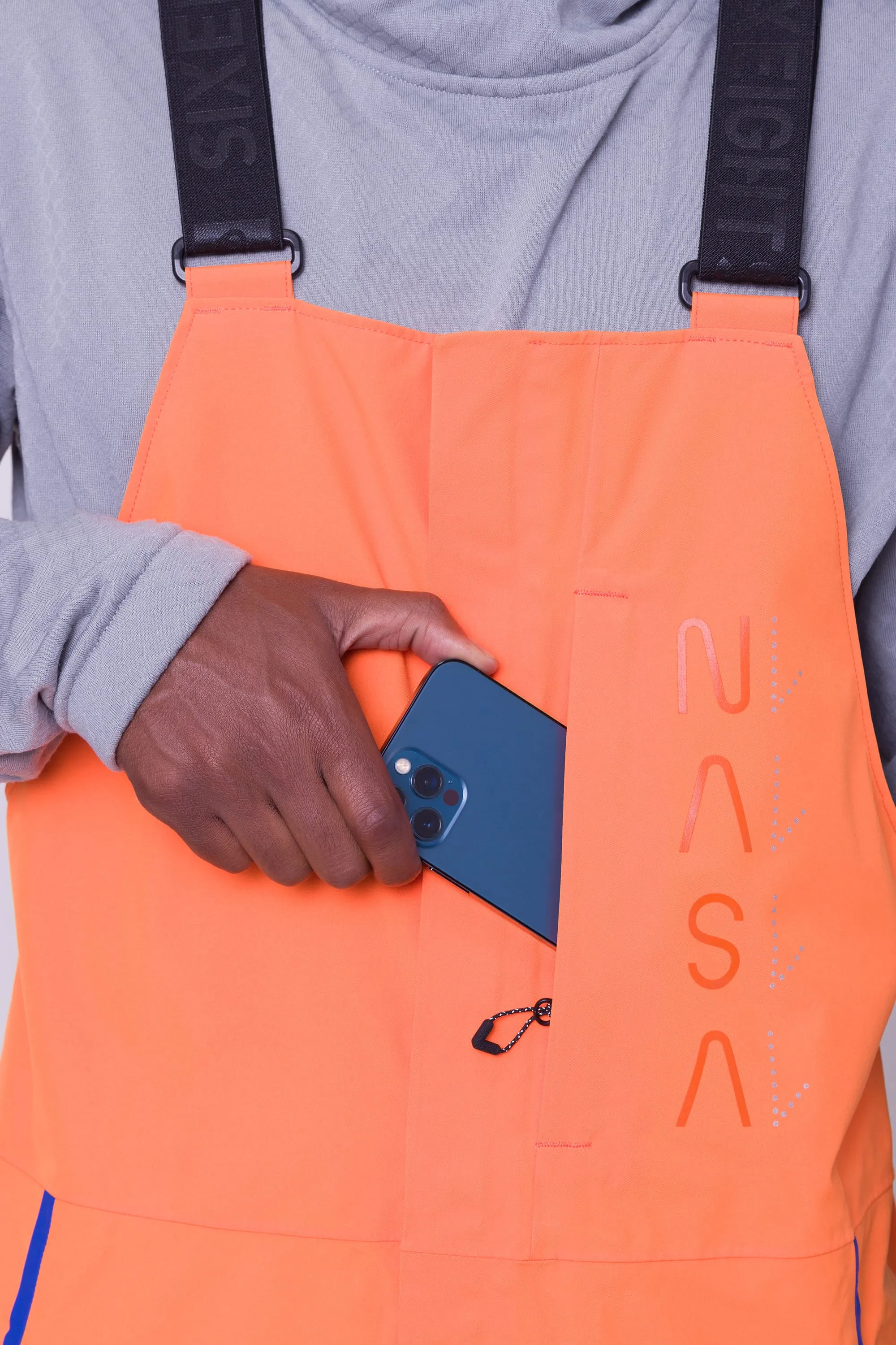 686 Exploration Bib Pants Mens 2024 NASA Orange Black