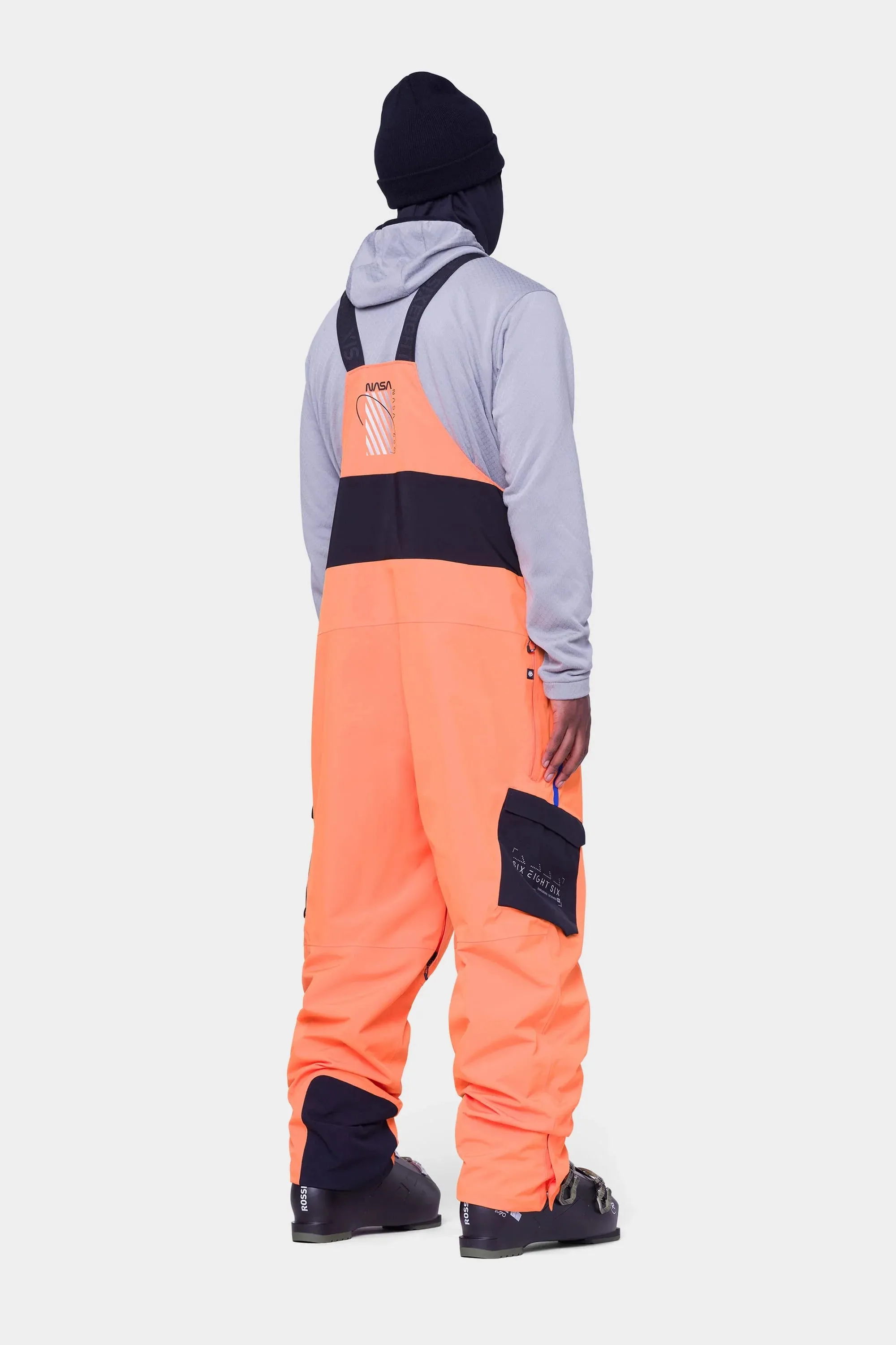 686 Exploration Bib Pants Mens 2024 NASA Orange Black