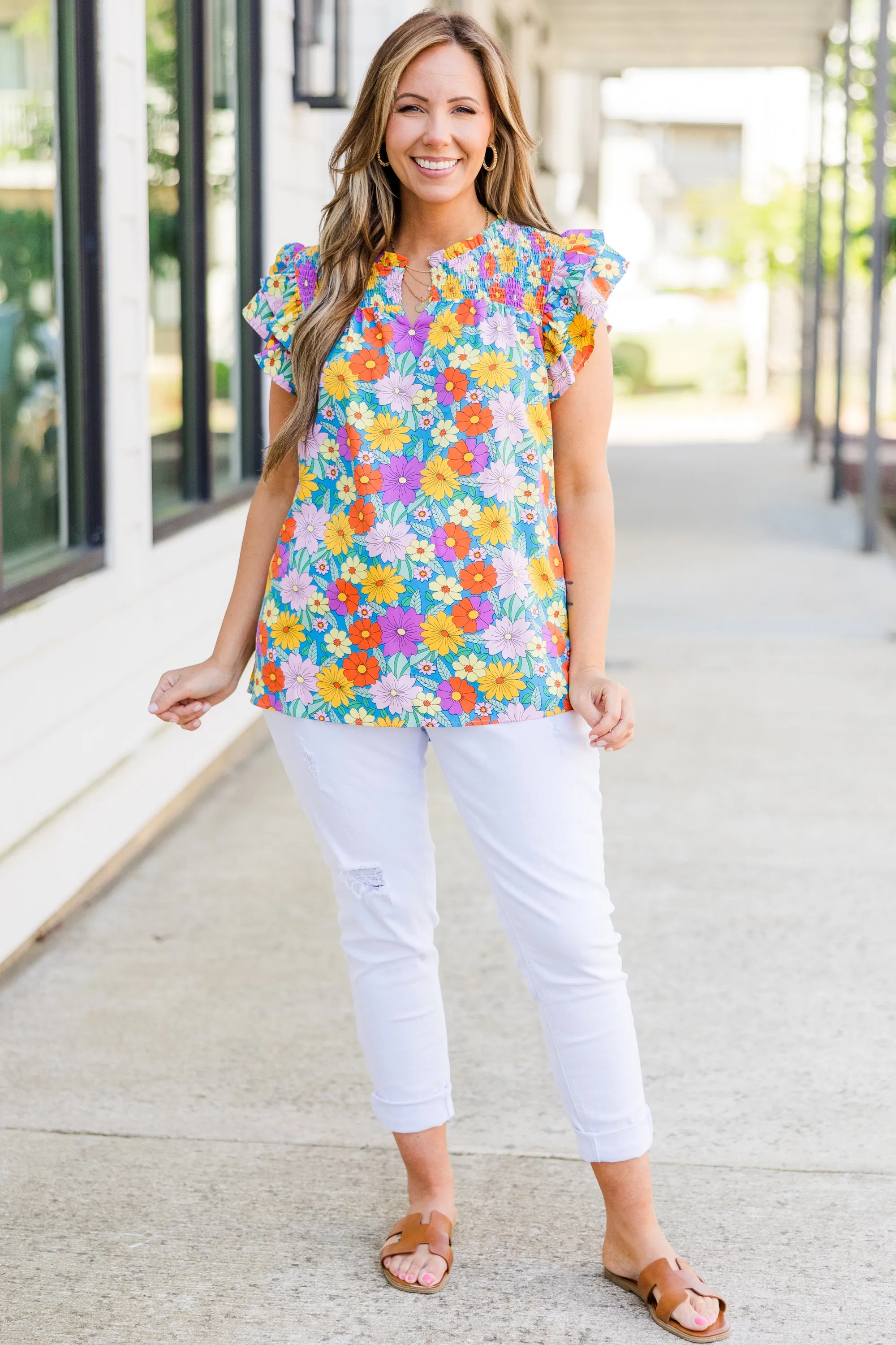 A Lily More Everyday Top, Aqua Mix