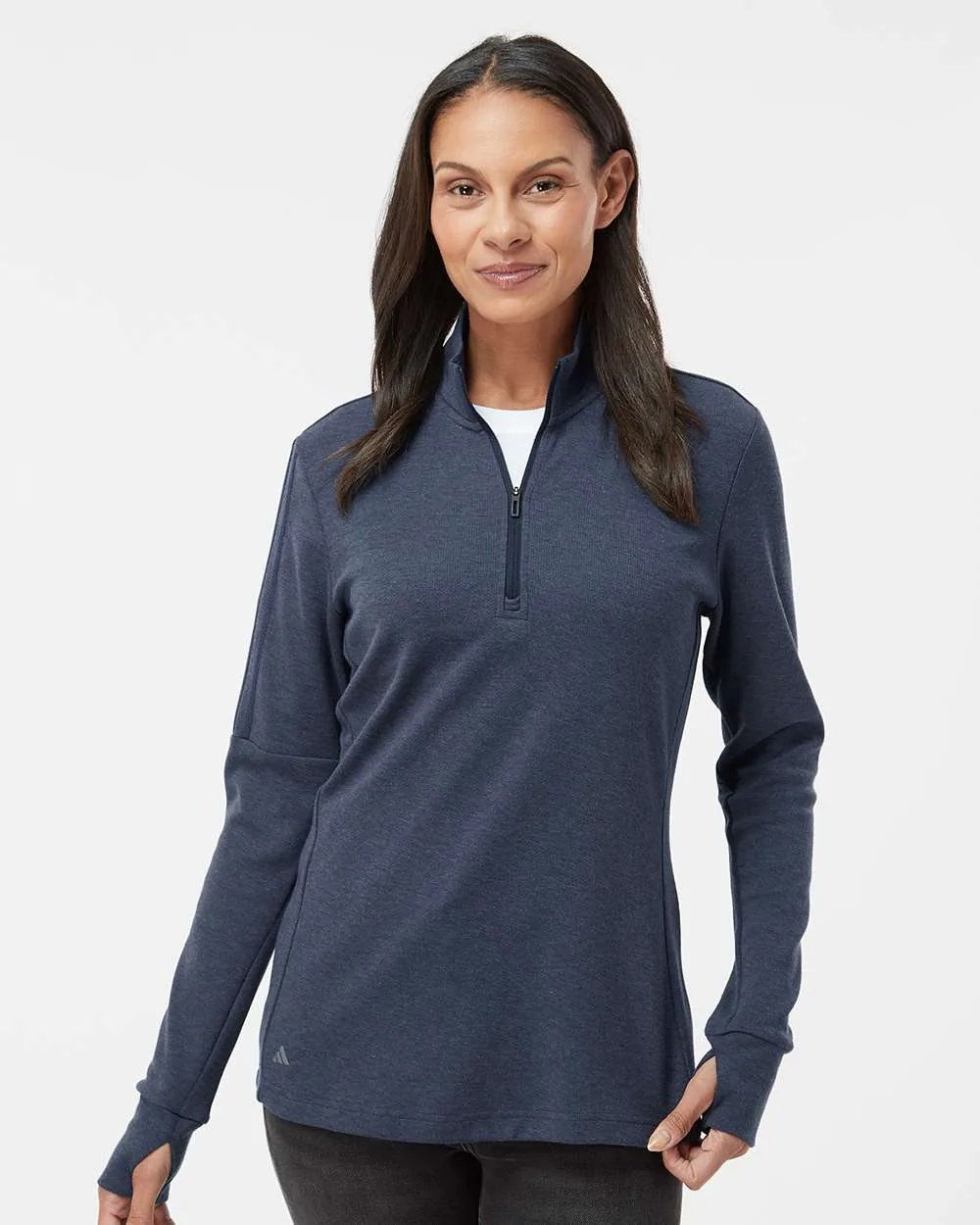 Adidas Women's 3-Stripes Quarter-Zip Sweater A555