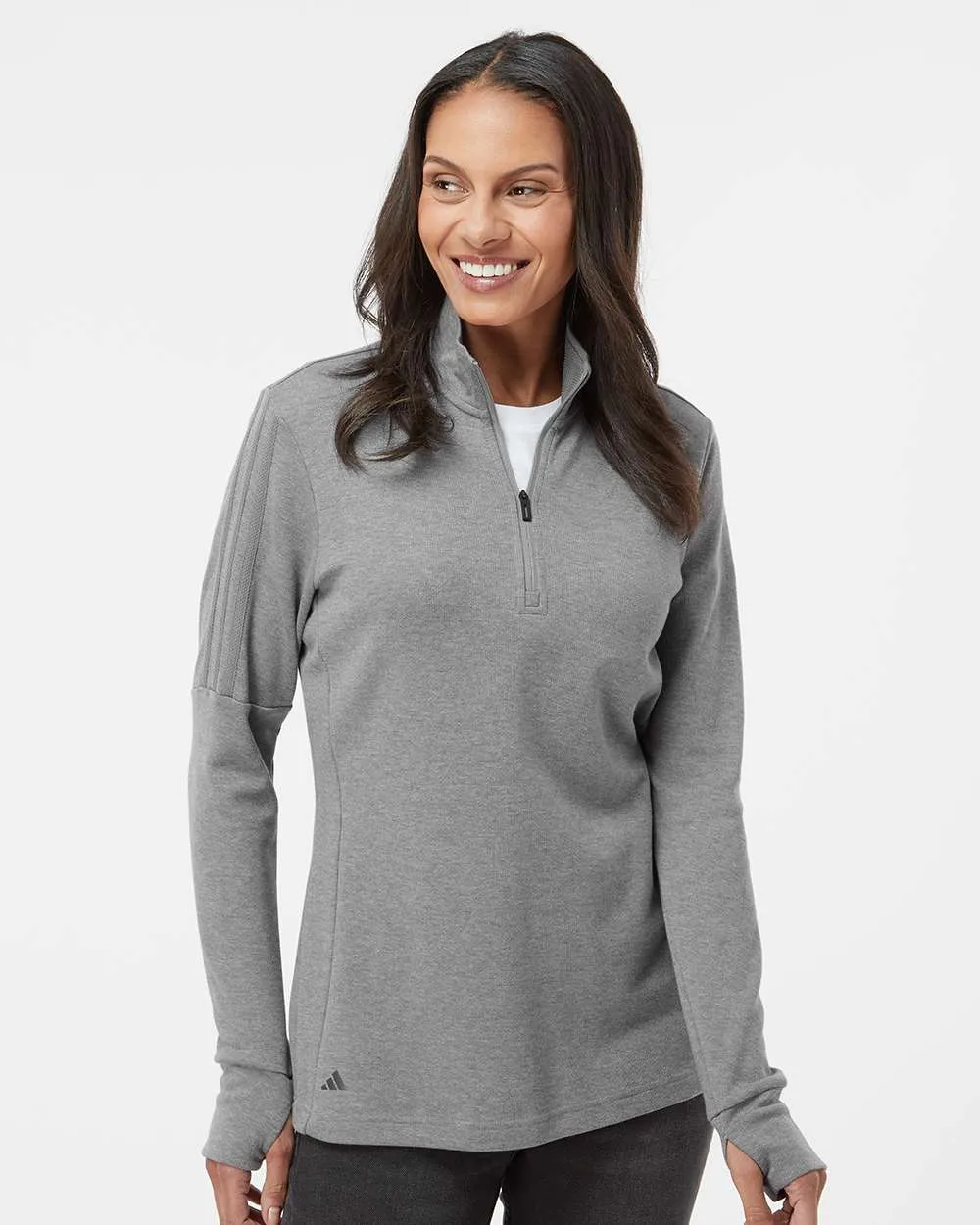 Adidas Women's 3-Stripes Quarter-Zip Sweater A555