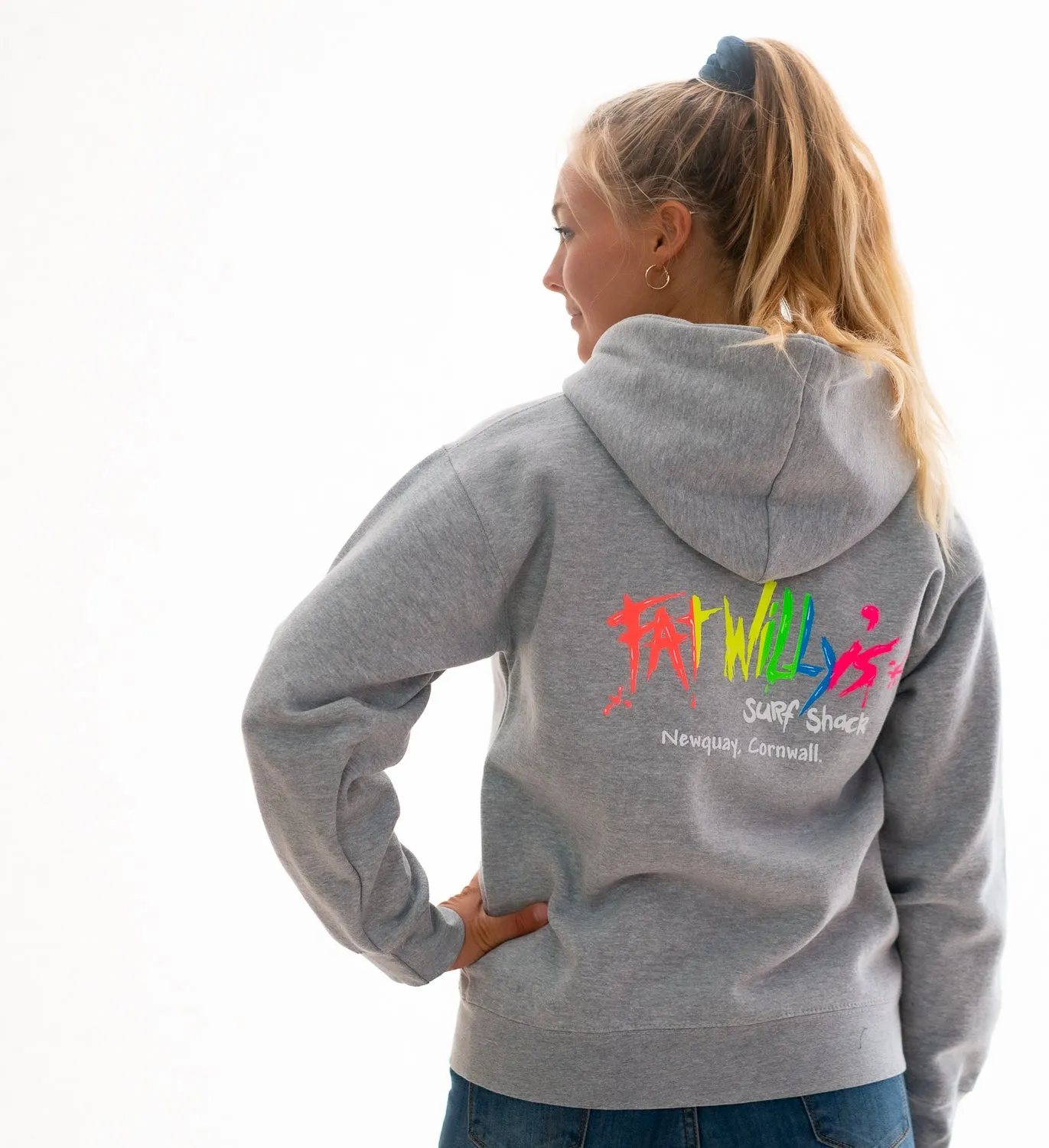 Adult Zip Hoodie Heather Grey