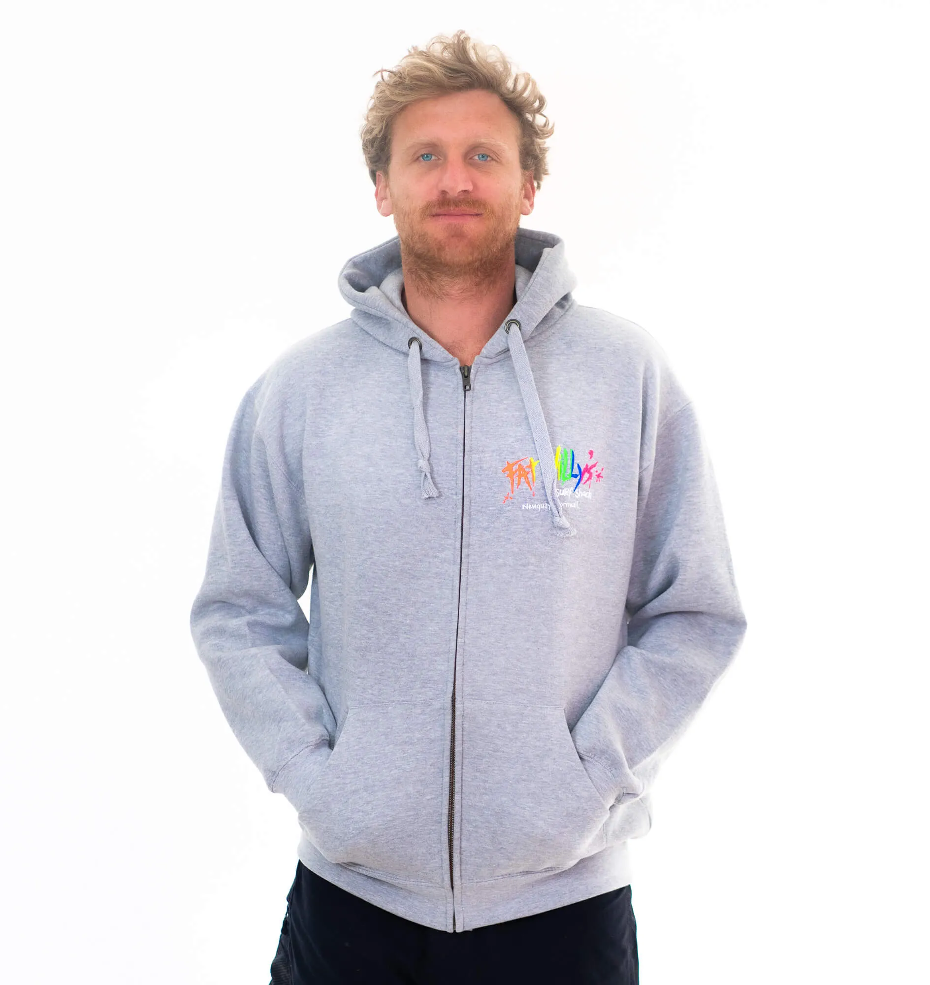 Adult Zip Hoodie Heather Grey