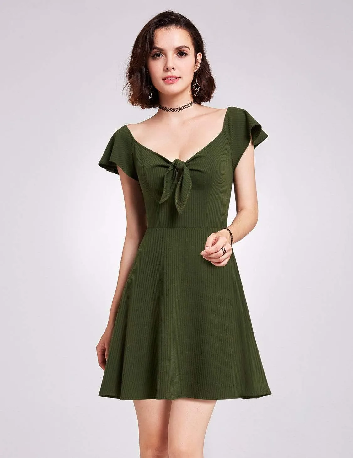 Alisa Pan Short Sleeve Casual Knit Dress