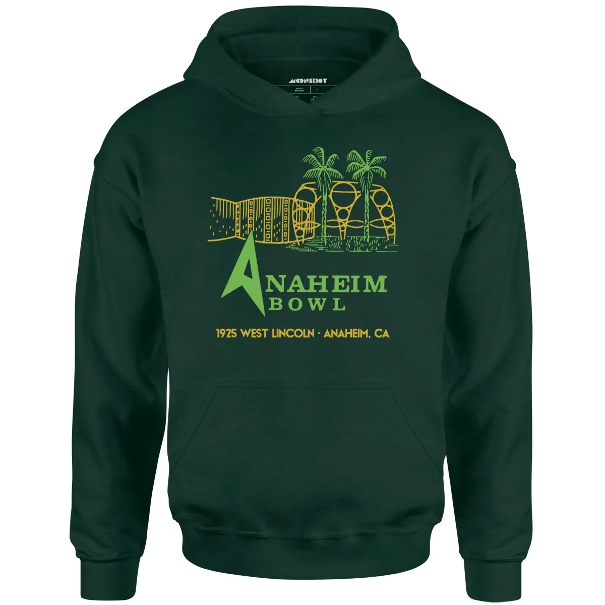 Anaheim Bowl - Anaheim, CA - Vintage Bowling Alley - Unisex Hoodie