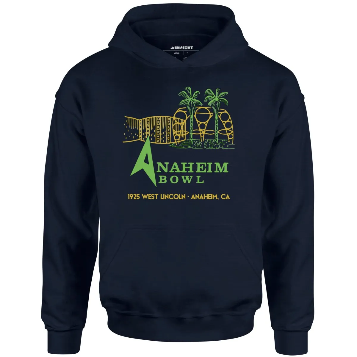 Anaheim Bowl - Anaheim, CA - Vintage Bowling Alley - Unisex Hoodie