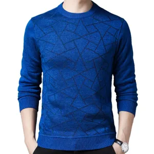 Argyle Pattern Decorated Knitted Sweater