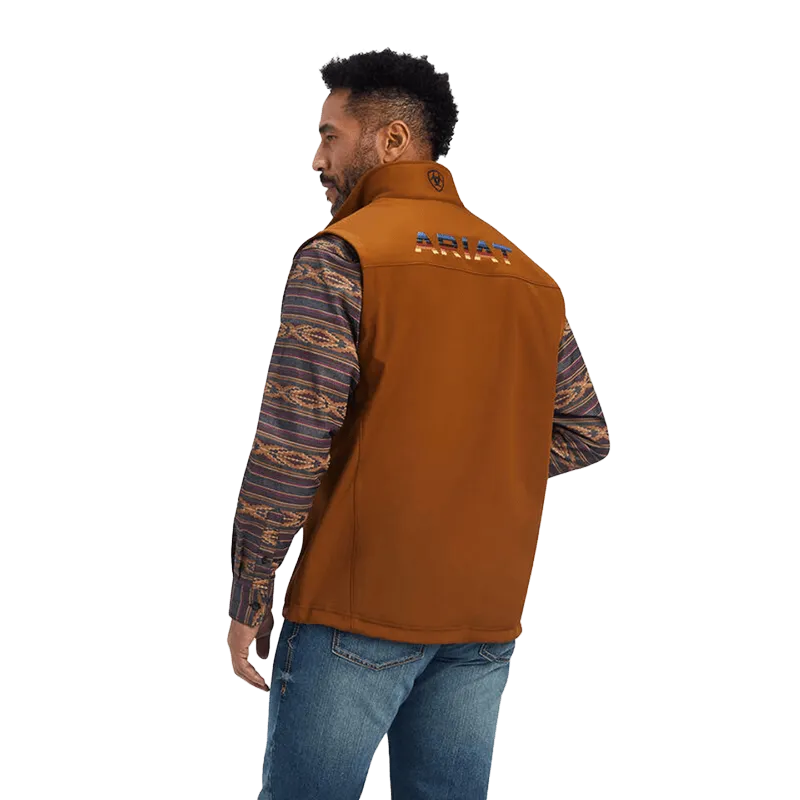 Ariat Men's Logo Softshell Chestnut Serape Vests