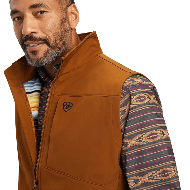 Ariat Men's Logo Softshell Chestnut Serape Vests