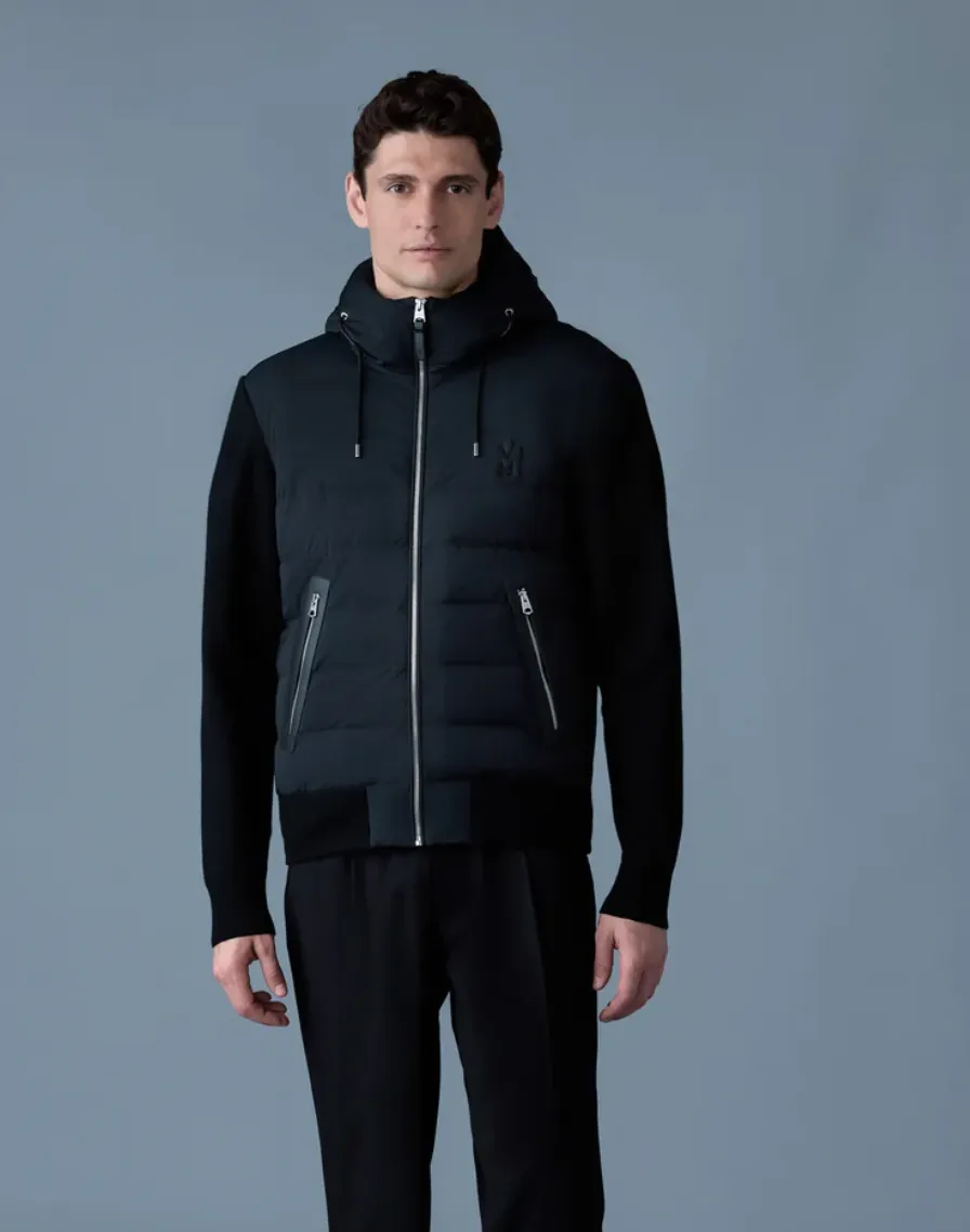 Black Andrew Hooded Light Down Jacket