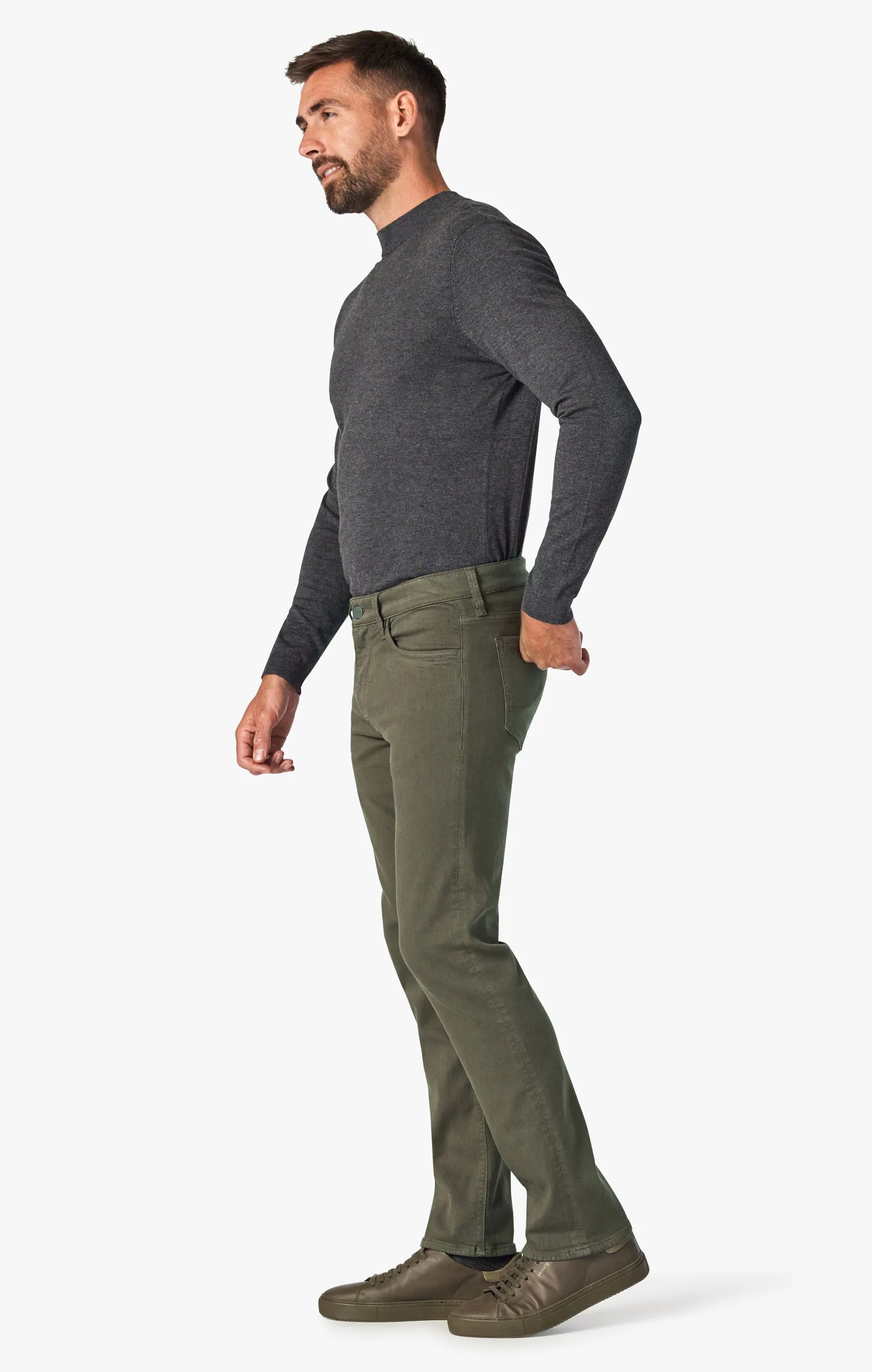 Charisma Classic Fit Pants in Green Comfort