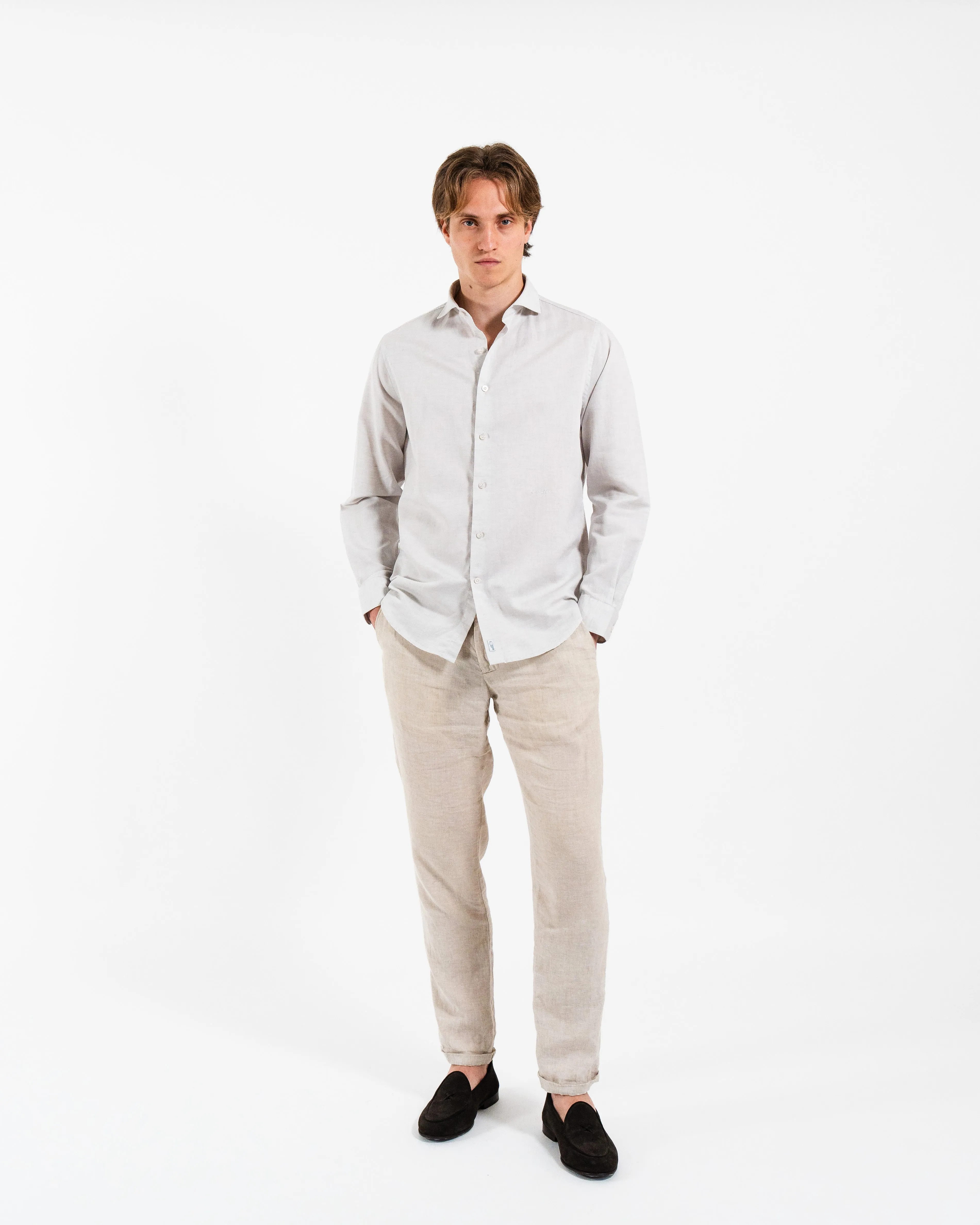 Classic Natural Linen-Blend Shirt