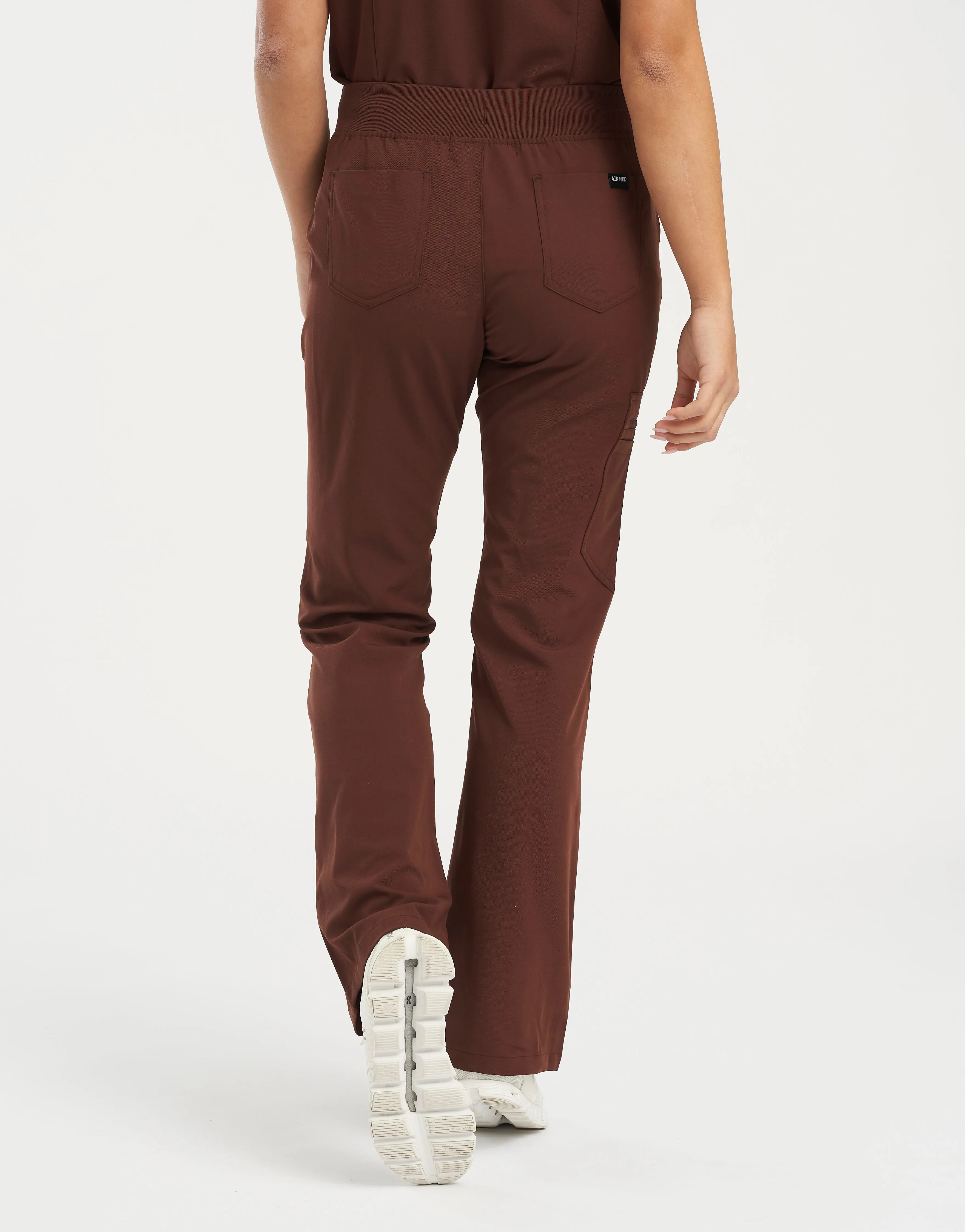 Essential Flare Scrub Pants - Cocoa