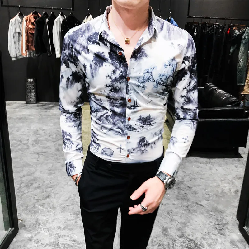 Fashion 2018 Autumn New Shirt Men