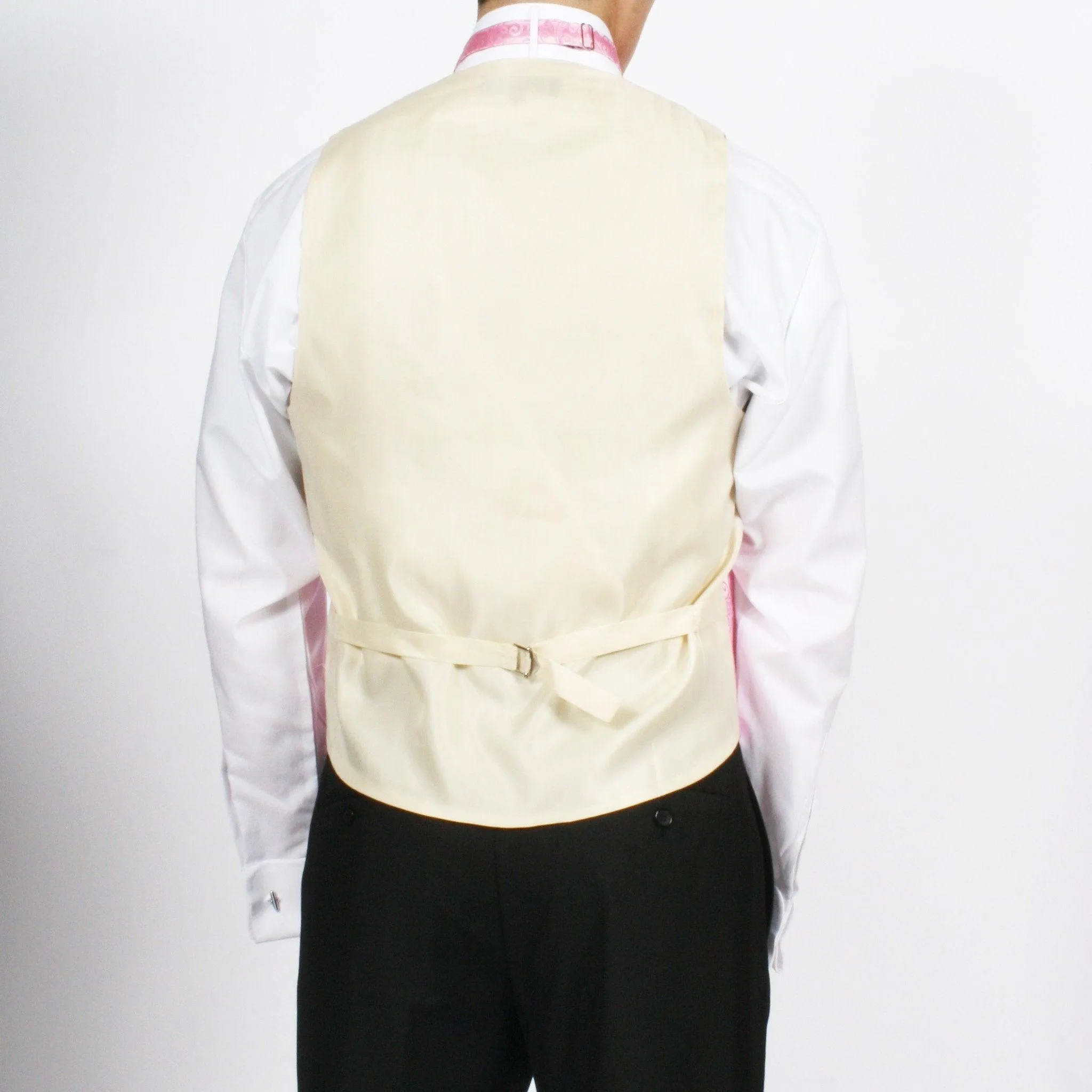 Ferrecci Mens PV50-10 Pink Cream Vest Set