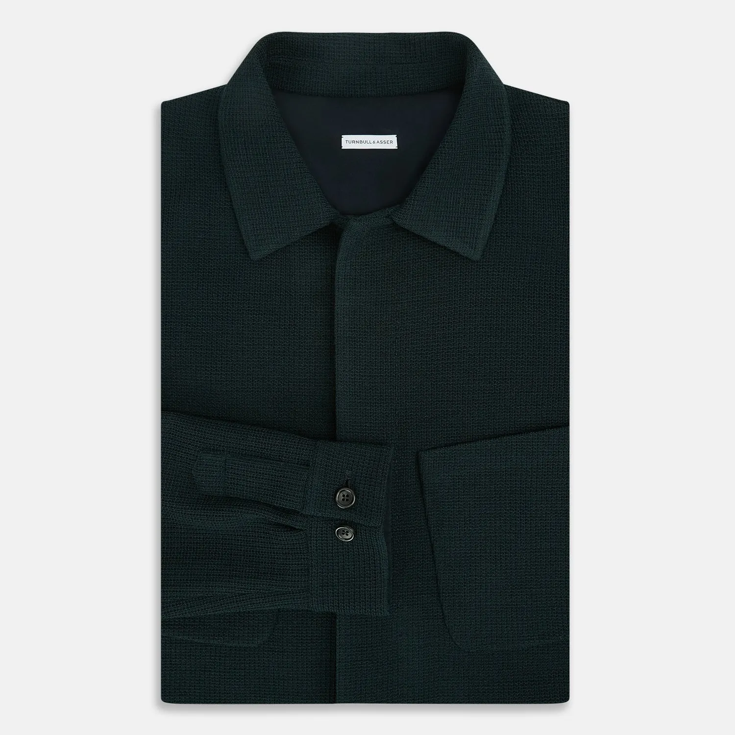 Forest Green Greenwich Knitted Overshirt