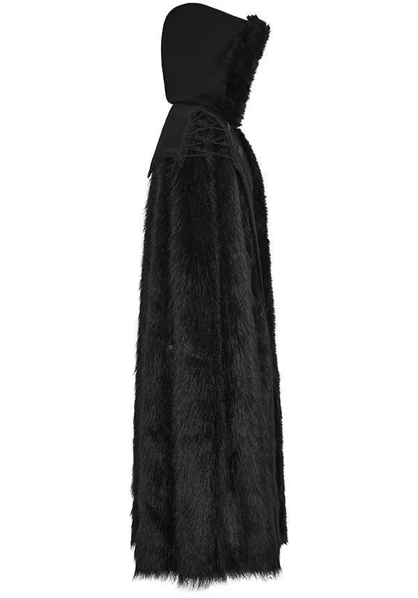 Gothic Witch/Warlock | LONG FUR CLOAK