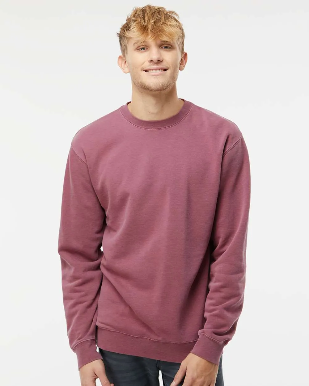 Independent Trading Co. Midweight Pigment-Dyed Crewneck Sweatshirt PRM3500