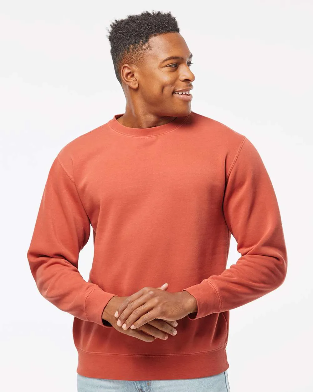 Independent Trading Co. Midweight Pigment-Dyed Crewneck Sweatshirt PRM3500