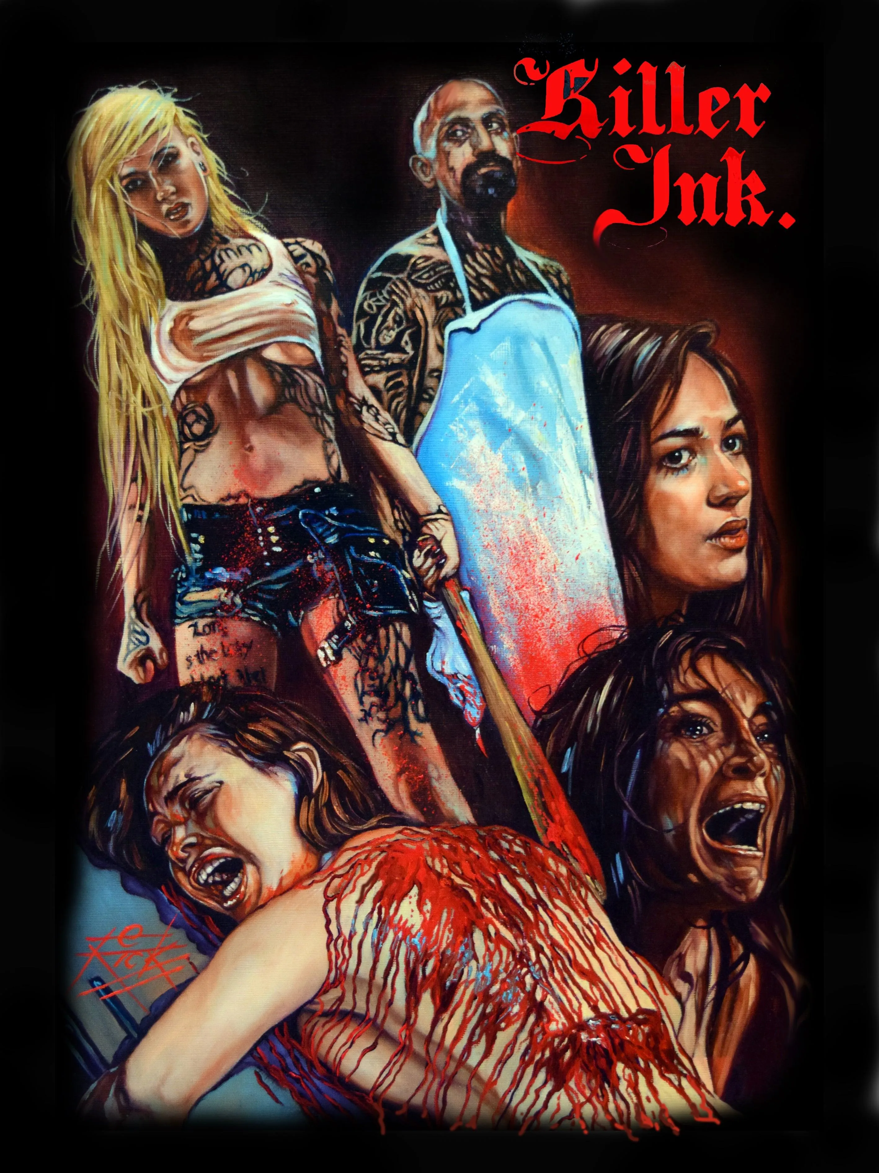 Killer Ink - B-Movie Art - T-Shirt by Rick Melton