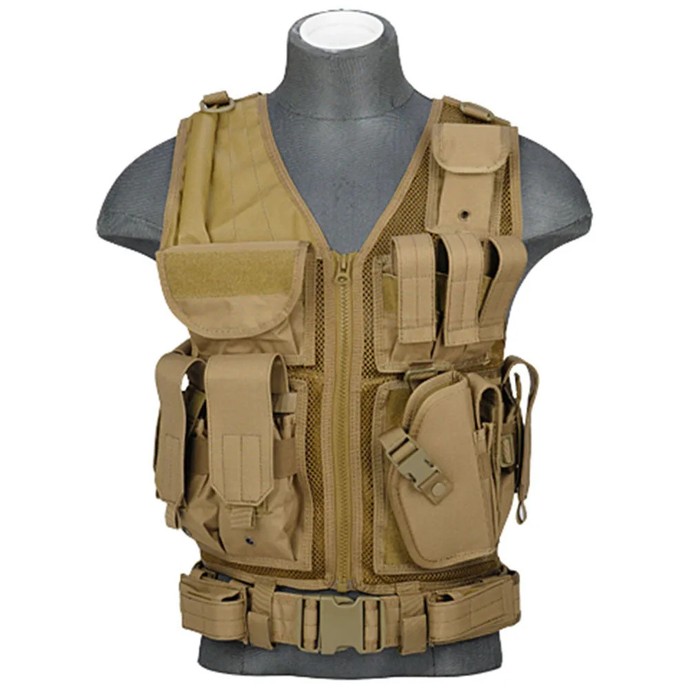 Lancer Tactical Cross Draw Vest with Holster