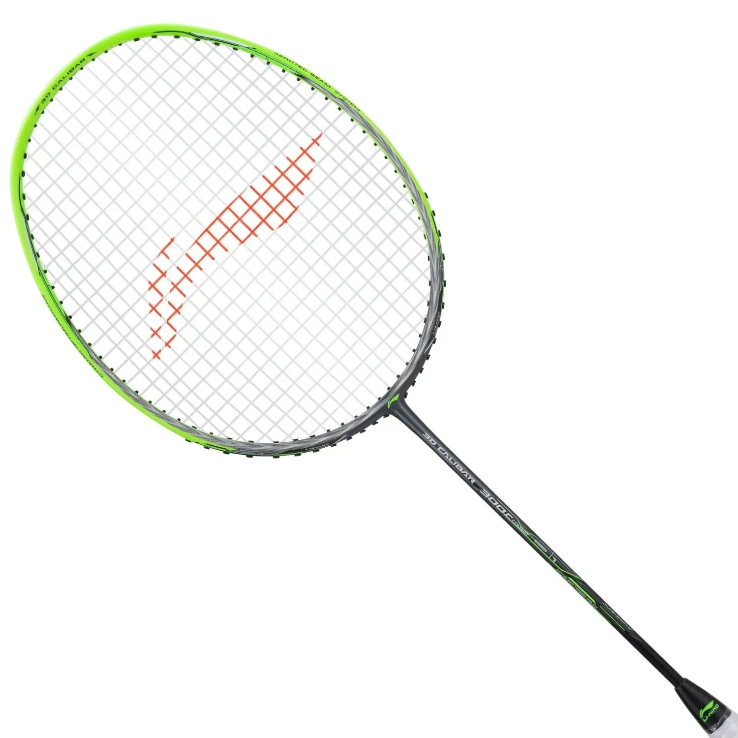 Li-Ning 3D Calibar 300 Combat Unstrung Badminton Racquet, Dark Grey/Green