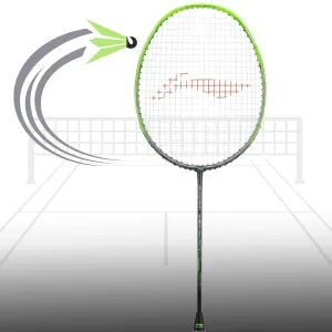 Li-Ning 3D Calibar 300 Combat Unstrung Badminton Racquet, Dark Grey/Green