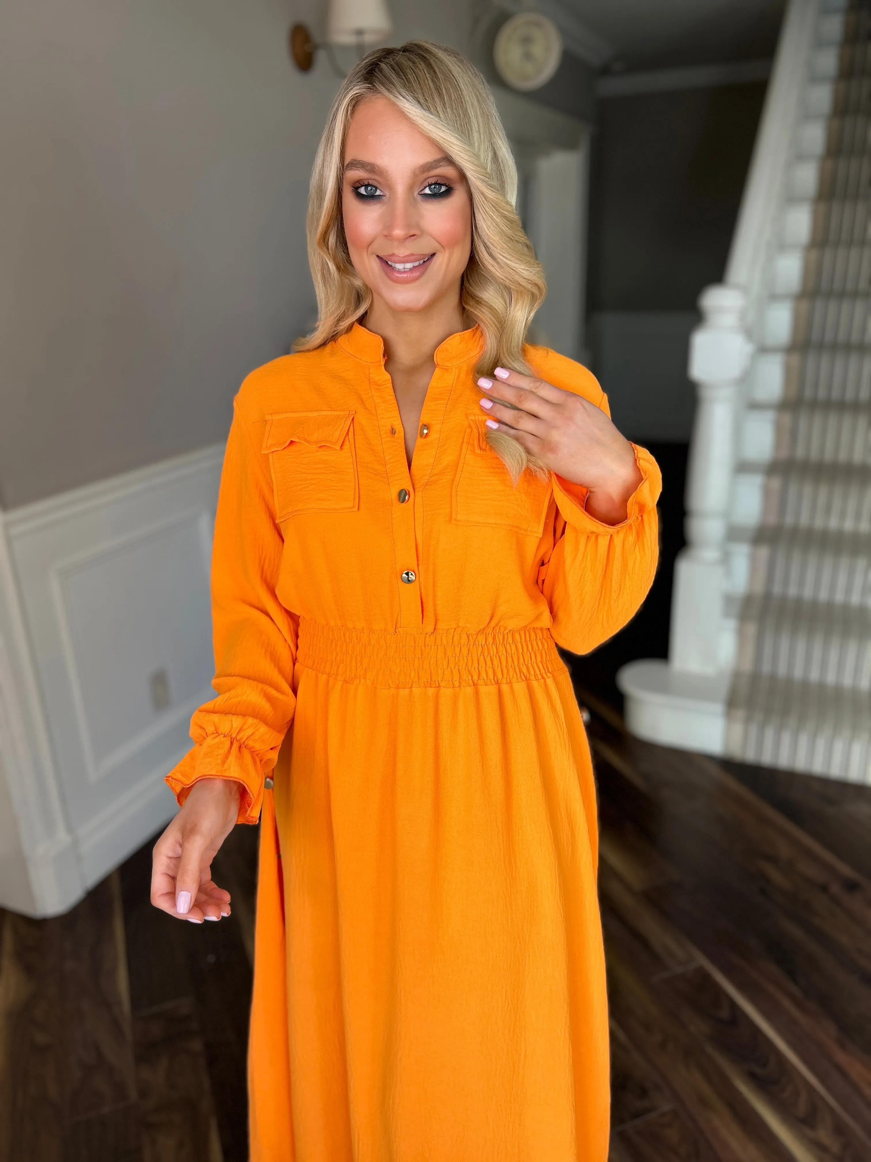 Malary Orange Dress