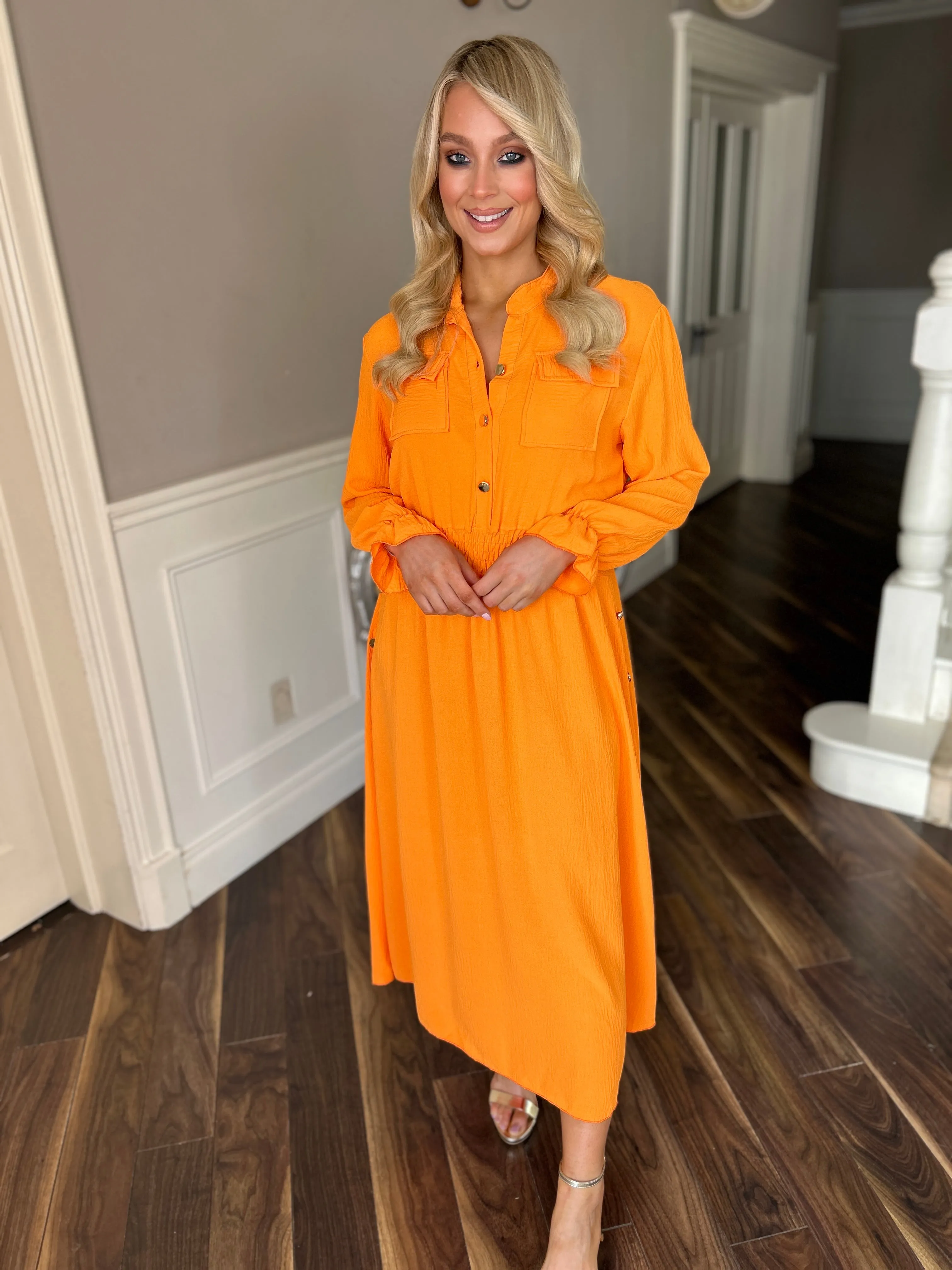 Malary Orange Dress