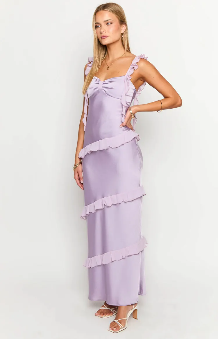 Marmalade Purple Ruffle Maxi Dress