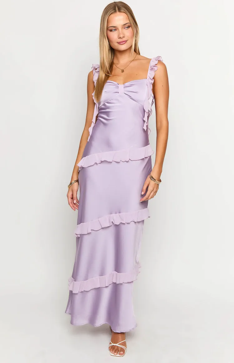 Marmalade Purple Ruffle Maxi Dress