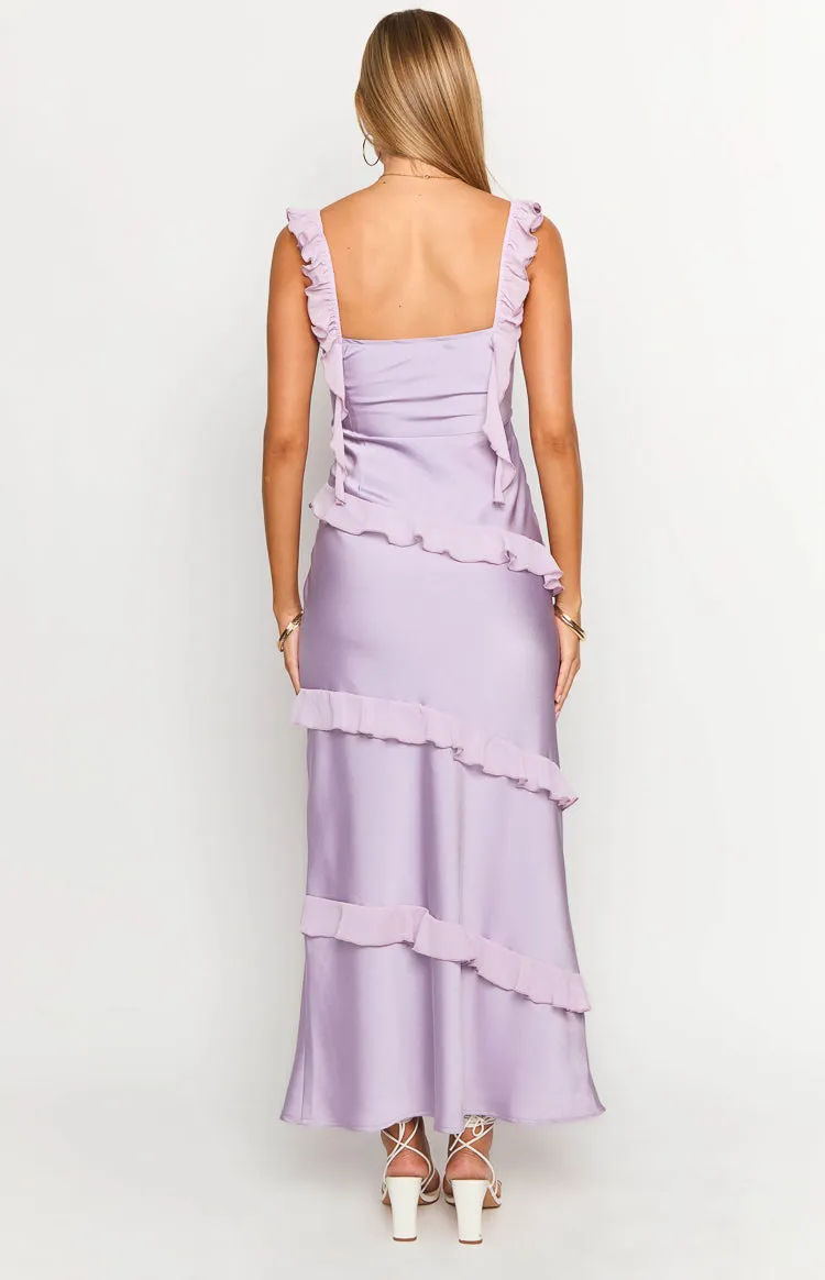 Marmalade Purple Ruffle Maxi Dress