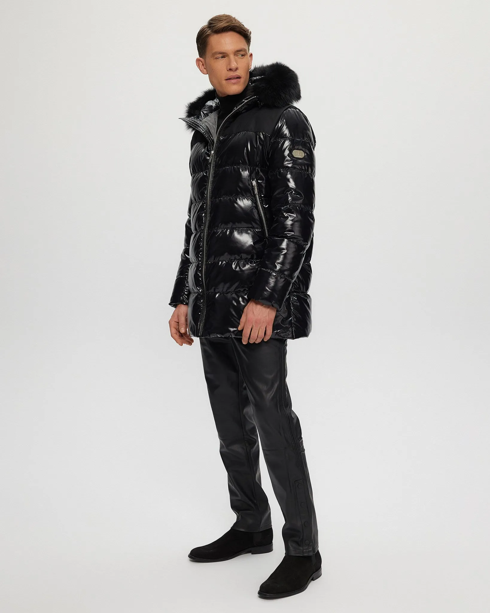 Men's Après-Ski Parka with Detachable Toscana Shearling Lamb Hood Trim