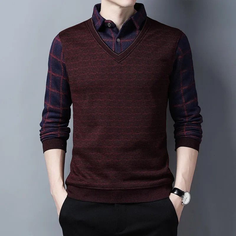 Mens  Two Piece Shirt   Sweaters