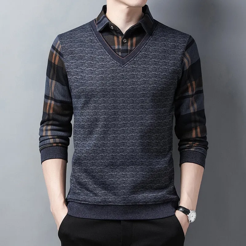 Mens  Two Piece Shirt   Sweaters