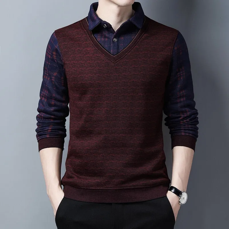 Mens  Two Piece Shirt   Sweaters