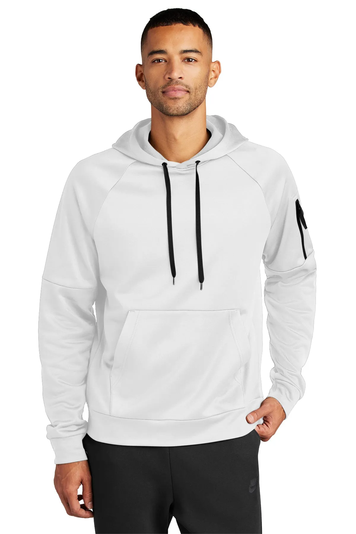 Nike Therma-FIT Pocket Pullover Branded Hoodies, White