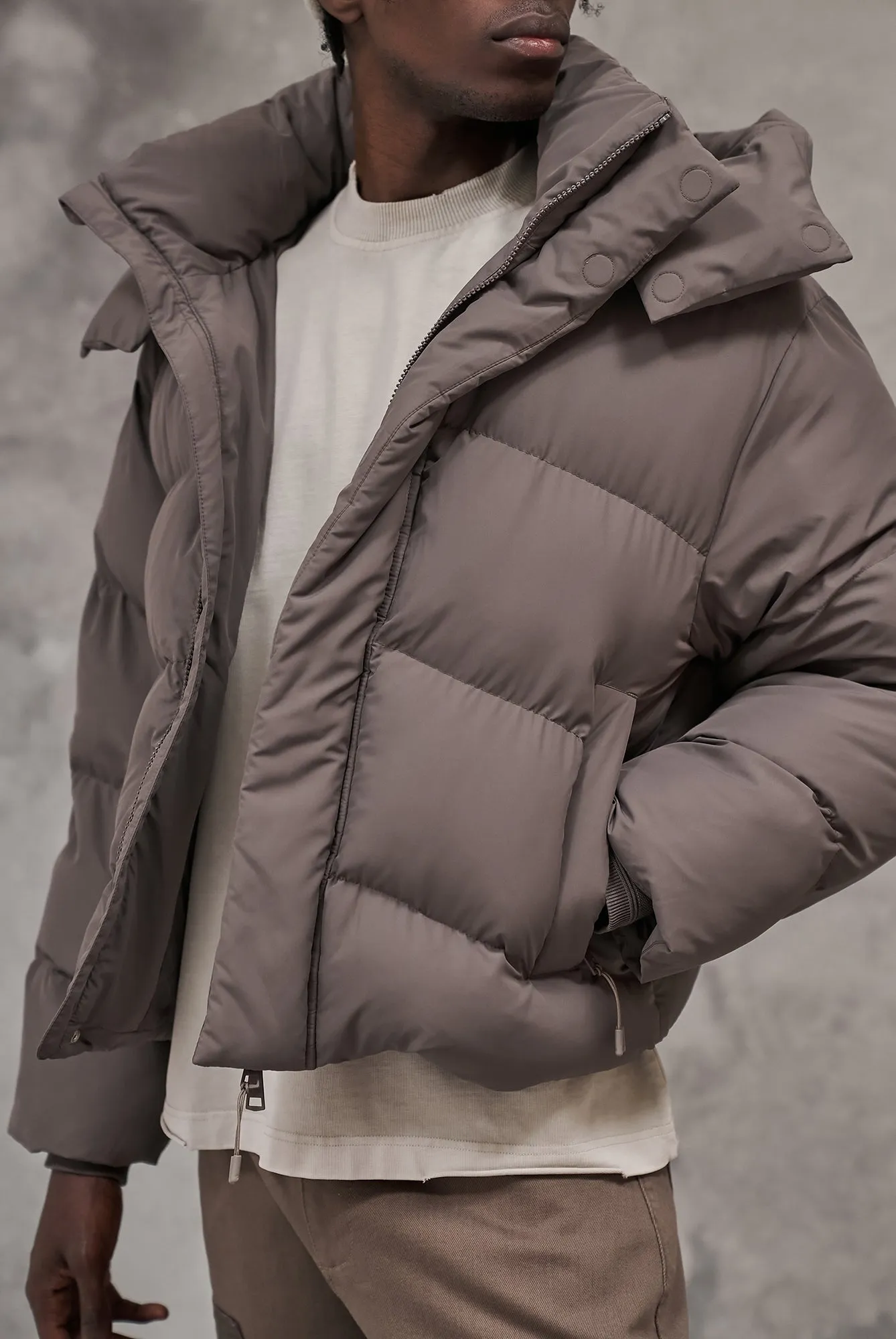 PUFFER COAT - BROWN