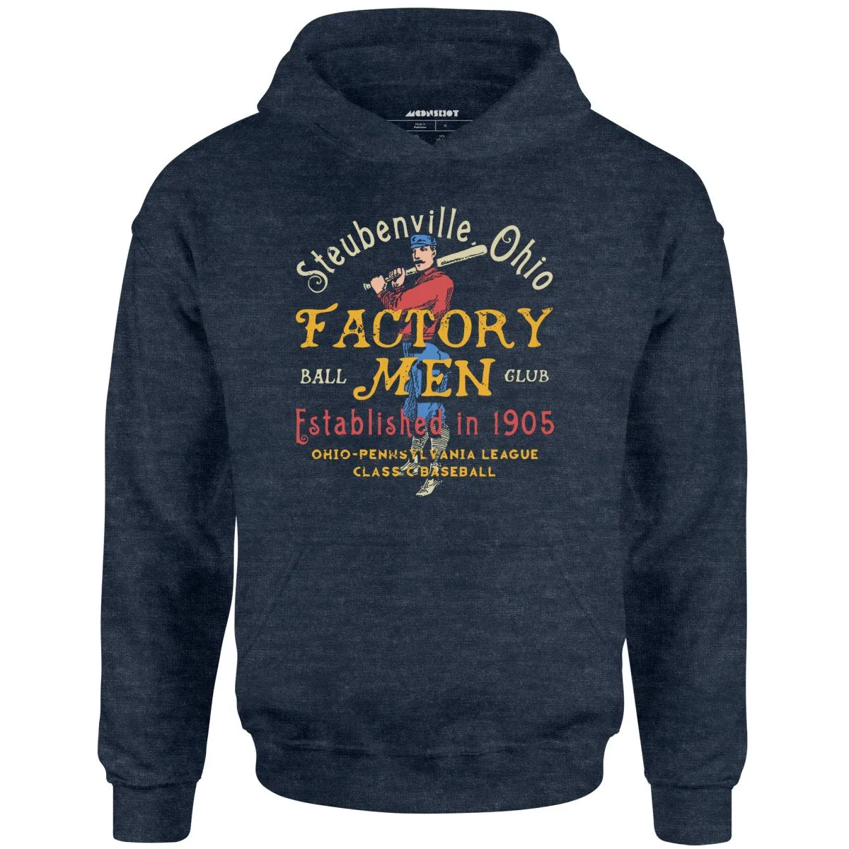 Steubenville Factory Men - Ohio - Vintage Defunct Baseball Teams - Unisex Hoodie