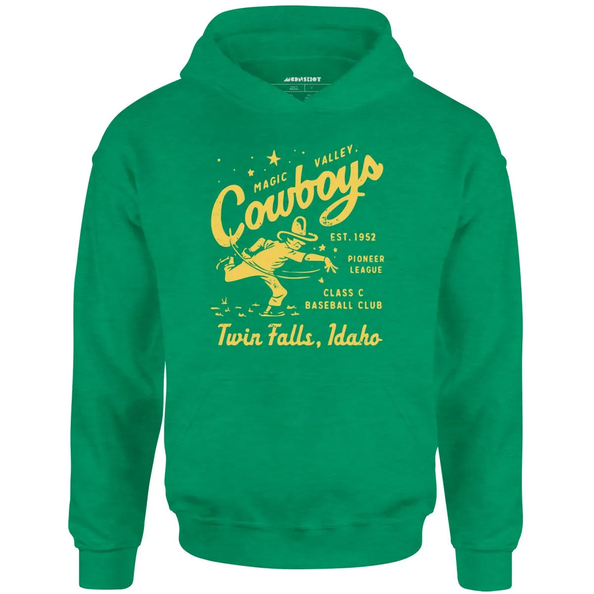 Twin Falls Magic Valley Cowboys - Idaho - Vintage Defunct Baseball Teams - Unisex Hoodie