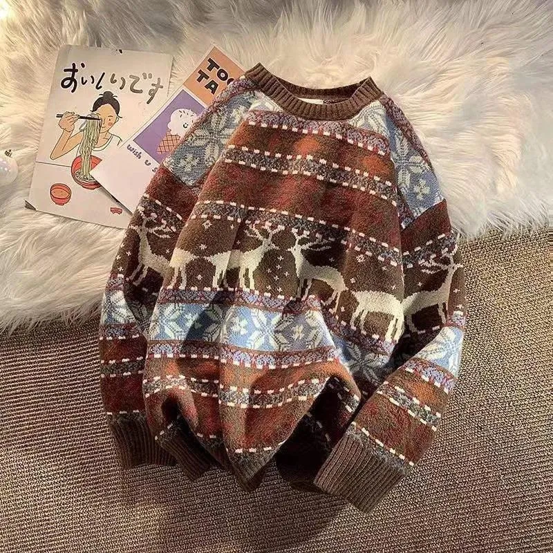 Ugly Christmas Sweater Deer Knitted