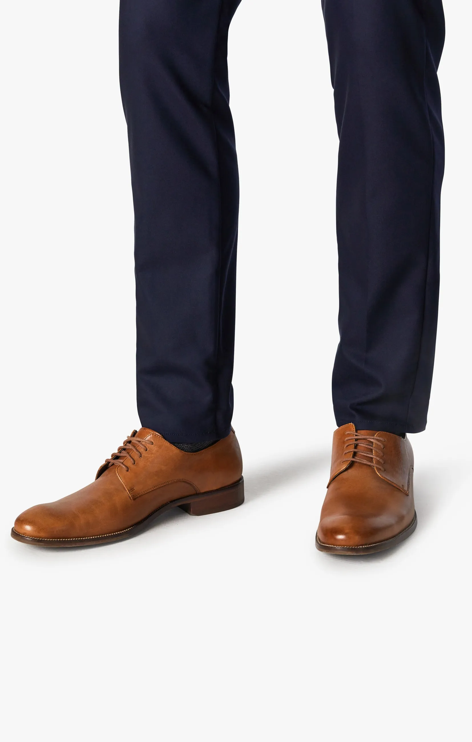 Verona Tailored Slim Leg Chino Pants In Navy High Flyer