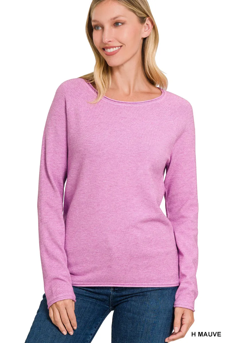 Viscose Round Neck Basic Sweater