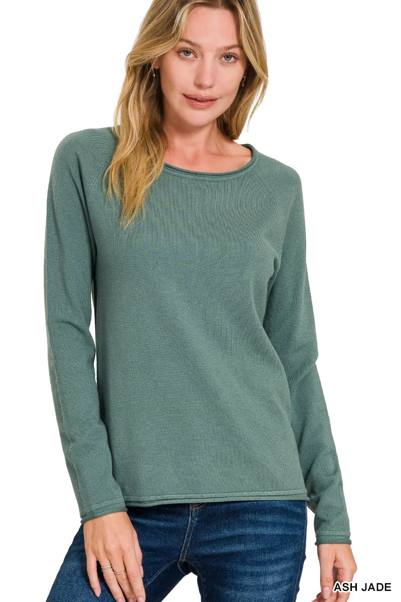 Viscose Round Neck Basic Sweater