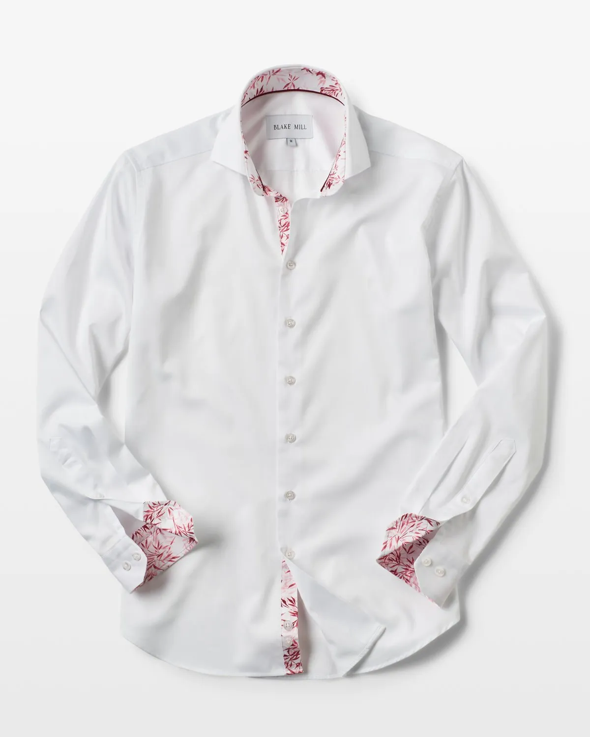 White Sateen Shirt with Pink Savanna Accents