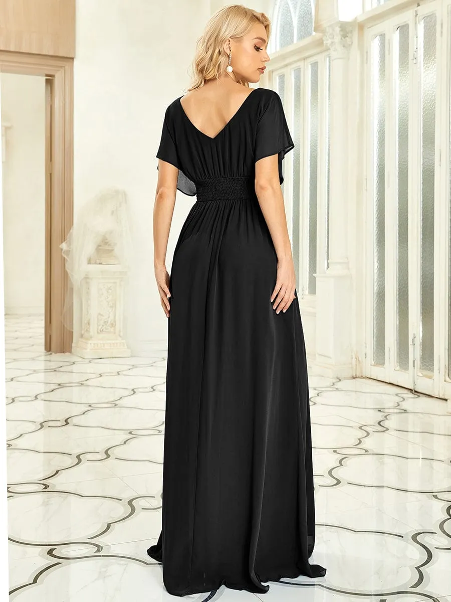 Women's A-Line Empire Waist Chiffon Evening Party Maxi Dress