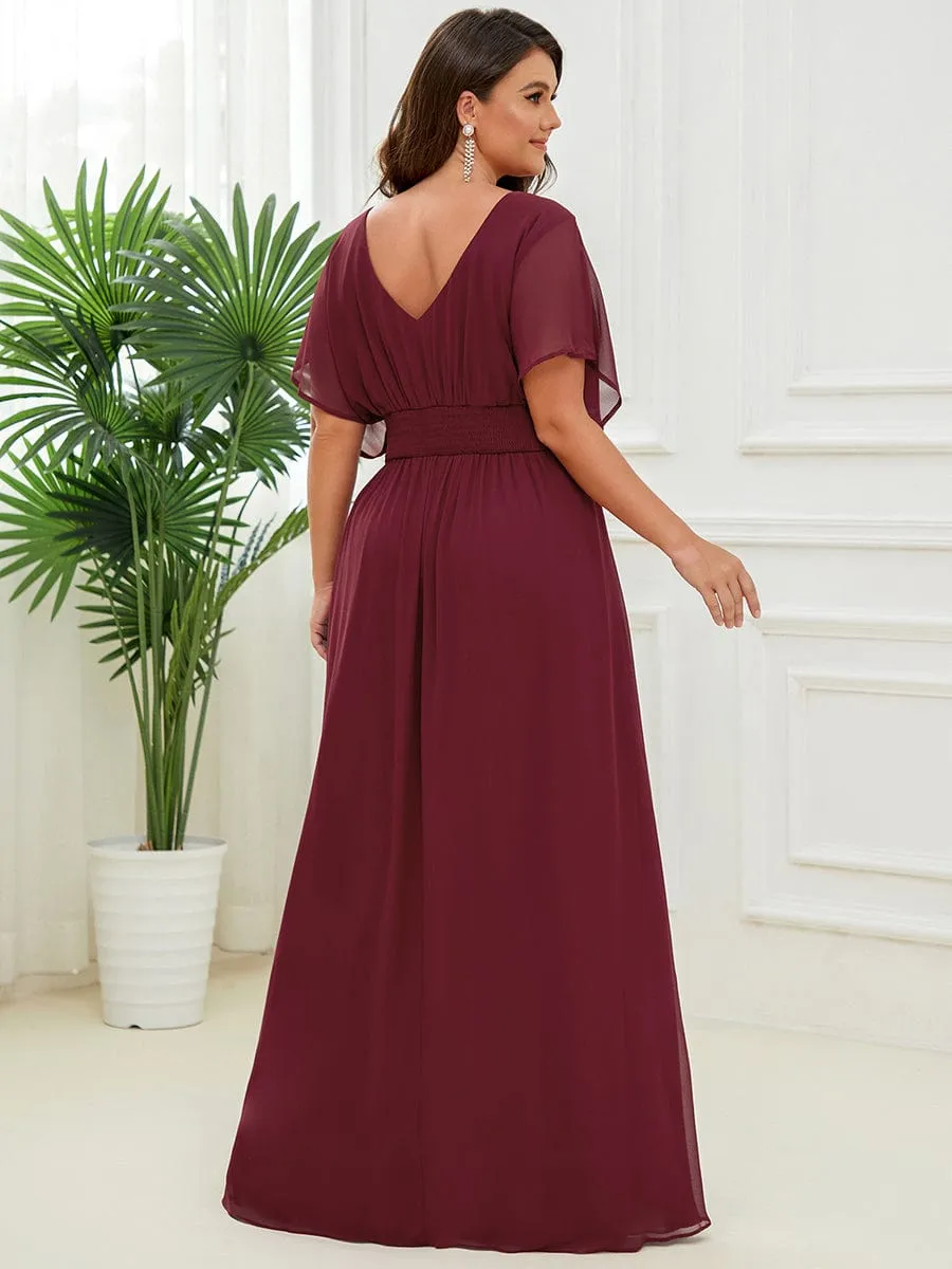 Women's A-Line Empire Waist Chiffon Evening Party Maxi Dress