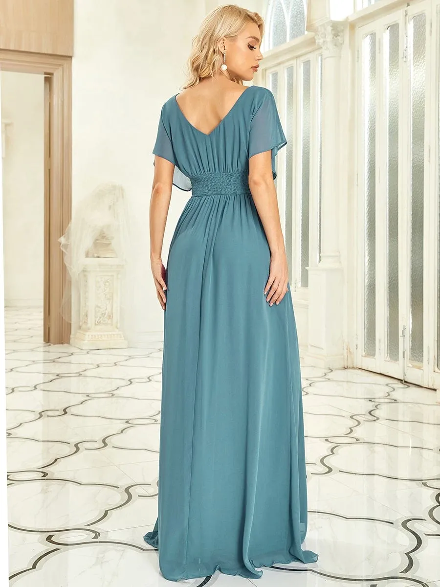 Women's A-Line Empire Waist Chiffon Evening Party Maxi Dress