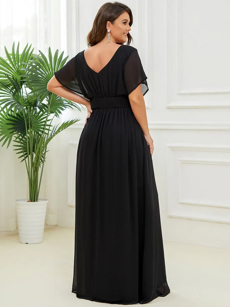 Women's A-Line Empire Waist Chiffon Evening Party Maxi Dress